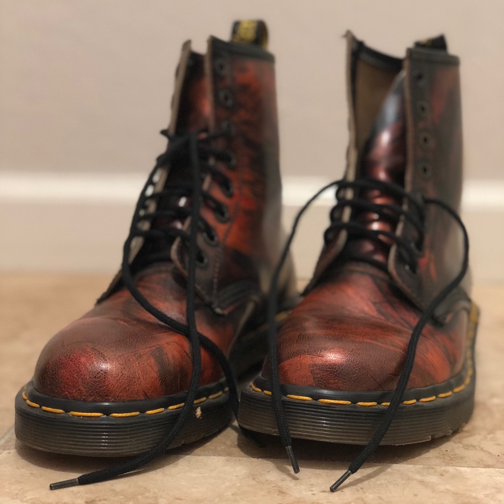 Dr. Martens Brushed Bronze 8-eye Boots